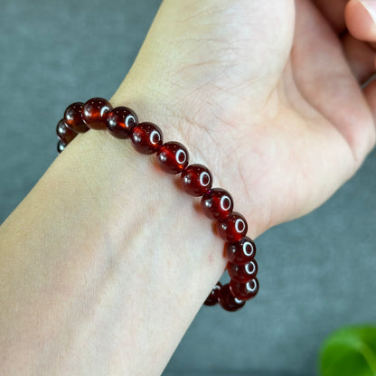 Natural Garnet VIP Bracelet size 8.5 mm