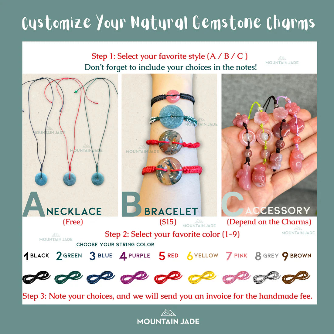 Natural Moonstone Four Leaf Clover Charm