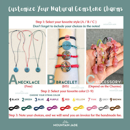 Natural Moonstone Four Leaf Clover Charm