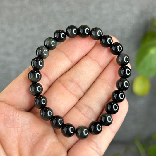 Natural Rainbow Obsidian Bracelet Size 8 mm