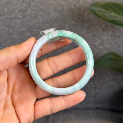 Bracelet en jade jadéite Taille 52,82 mm Style feuille