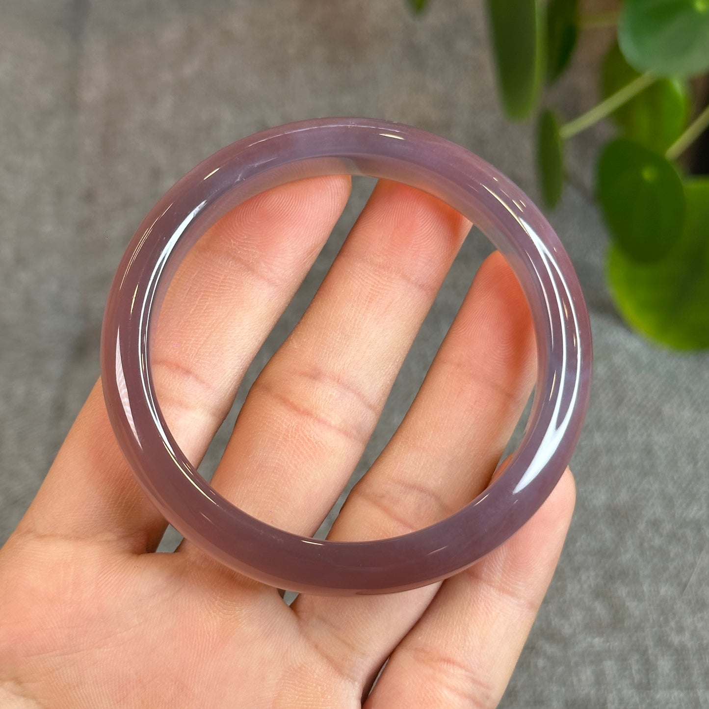 Purple Chalcedony Bangle Size 56.6 mm