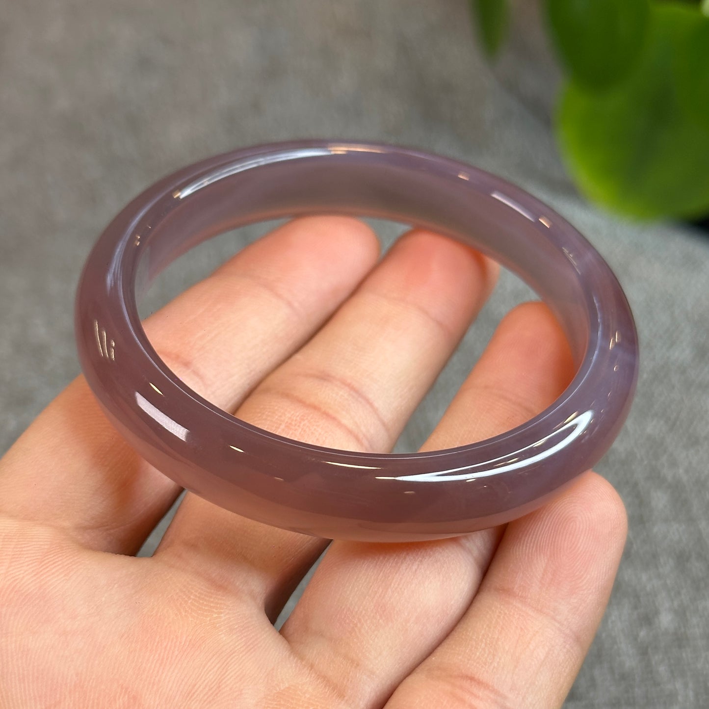 Purple Chalcedony Bangle Size 56.6 mm