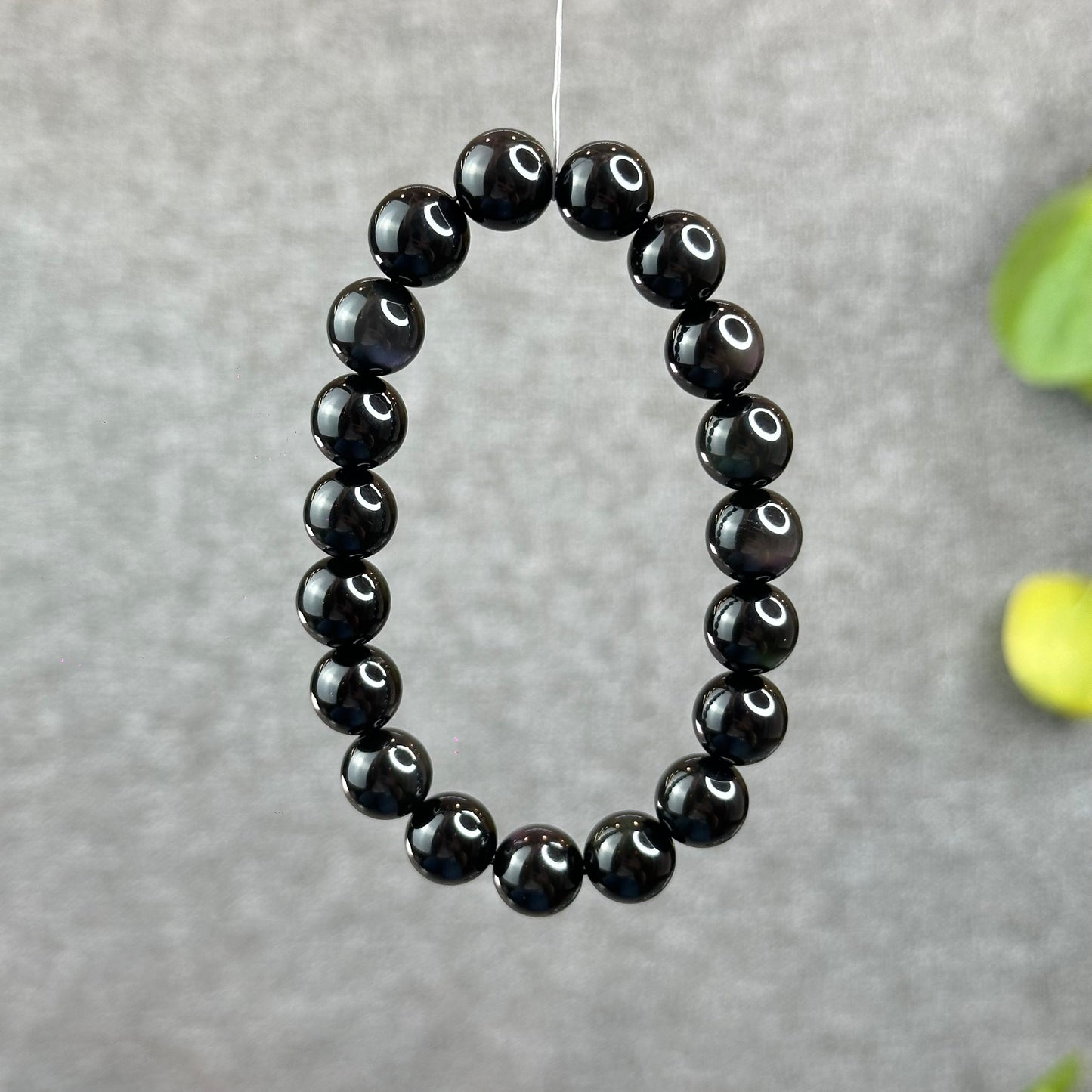 Natural Rainbow Obsidian High Quality Bracelet Size 10 mm