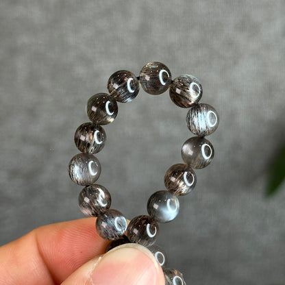 Black Skeletal Sunstone Bracelet Size 7 mm