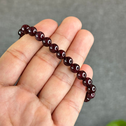 Natural Garnet Bracelet Size 7.3 mm