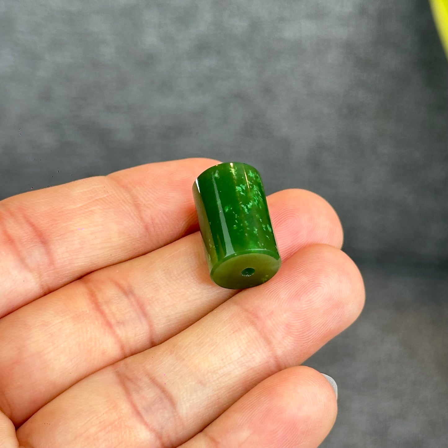 Natural Nephrite Jade Lu Thong Charm