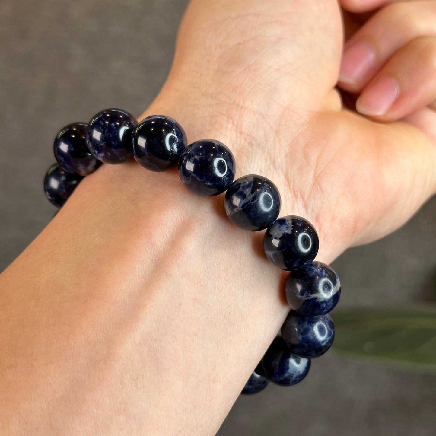 Blue Sodalite Bracelet Size 12 mm