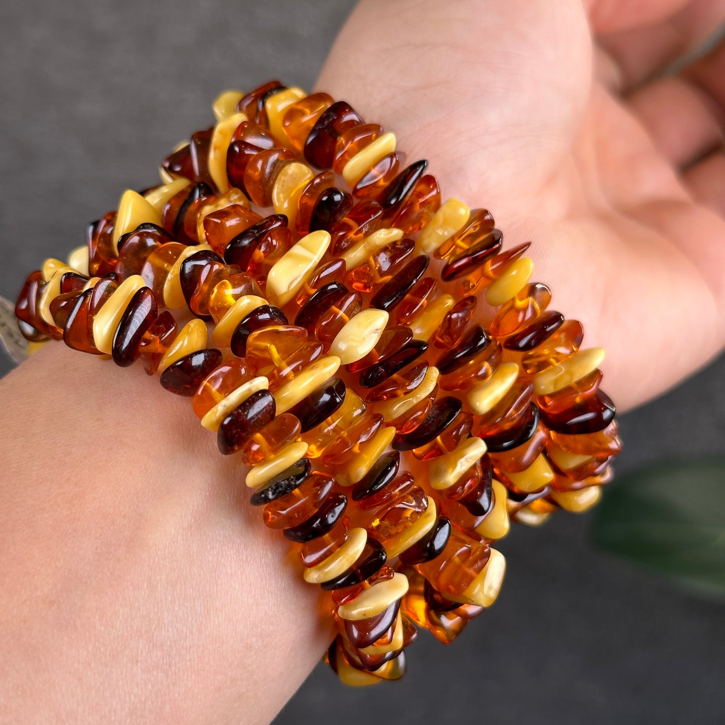 Multi Colour Amber Bracelet Size