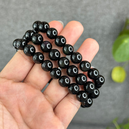 Natural Rainbow Obsidian High Quality Bracelet Size 10 mm