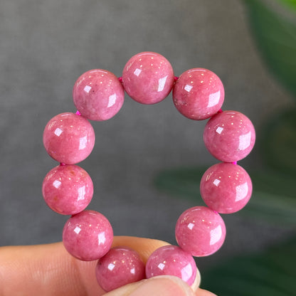Bracelet Rhodonite Rose Taille 10 mm
 Madagascar