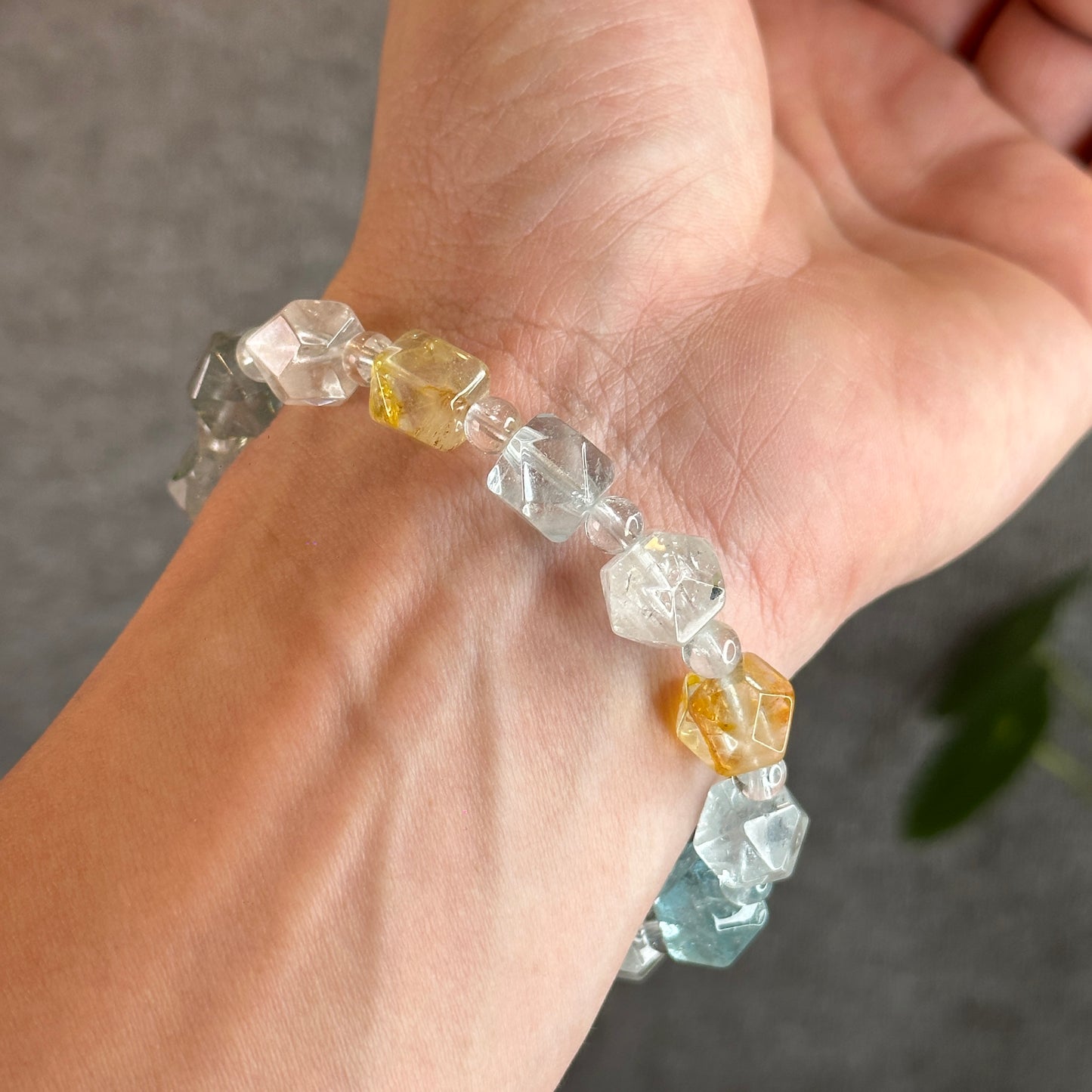 Octagonal Topaz Bracelet Size 10 mm