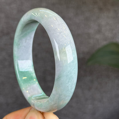 Bracelet en jade jadéite Taille 52,82 mm Style feuille