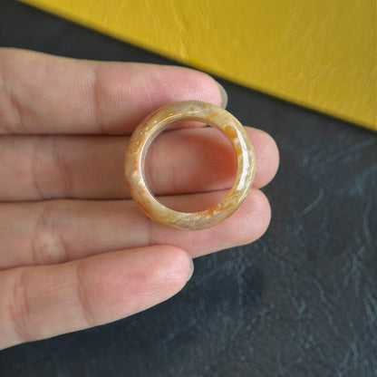 Coral Fossil Ring Size 1.9