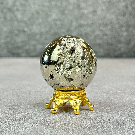 Natural Pyrite Sphere - High Quality