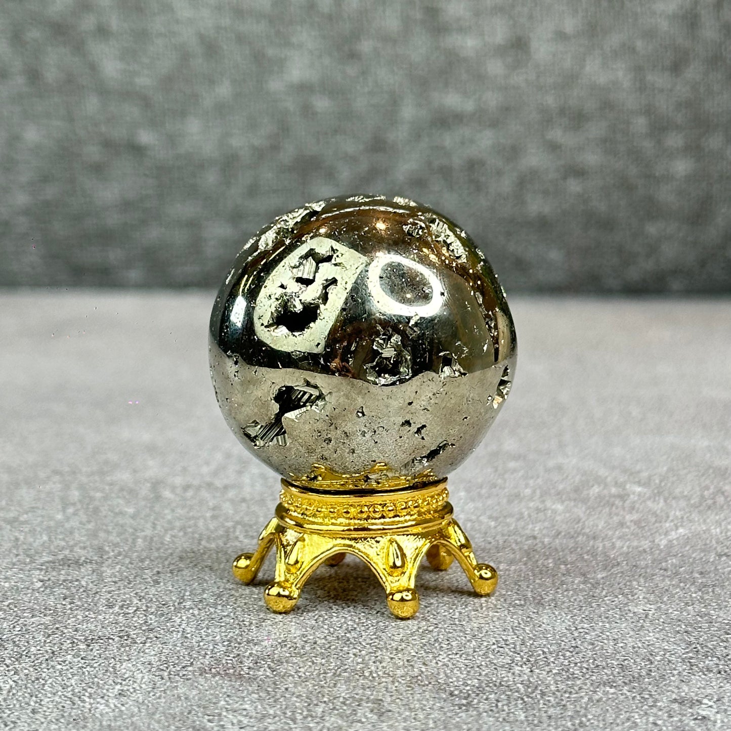 Natural Pyrite Sphere - High Quality