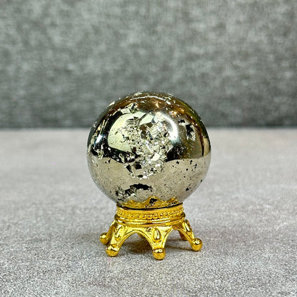 Natural Pyrite Sphere - High Quality