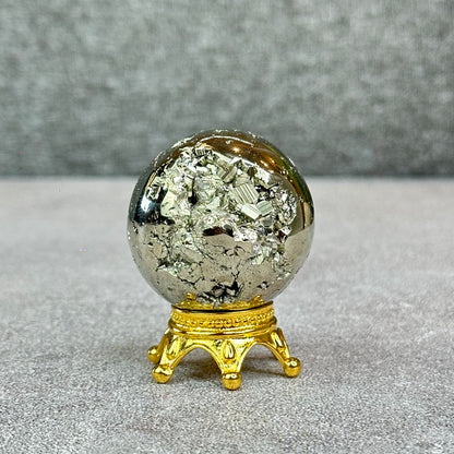 Natural Pyrite Sphere - High Quality