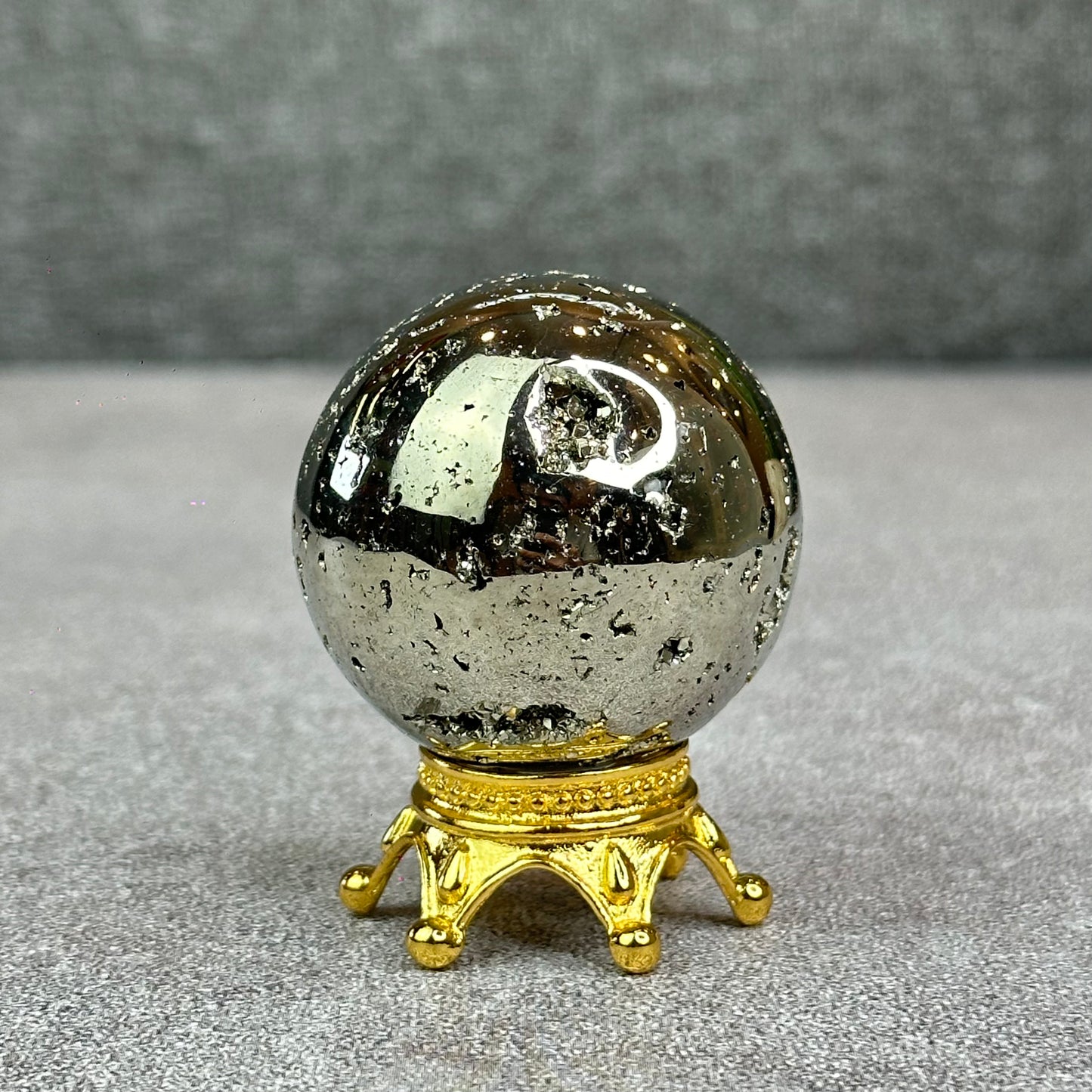 Natural Pyrite Sphere - High Quality