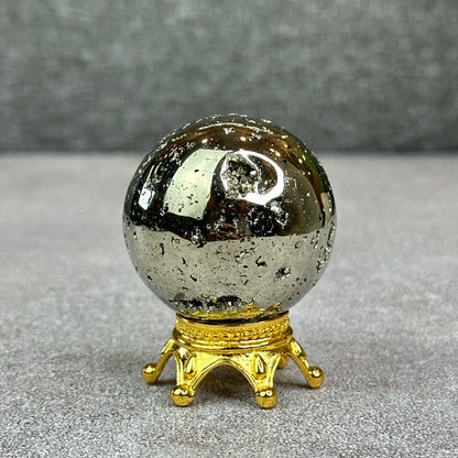 Natural Pyrite Sphere - High Quality