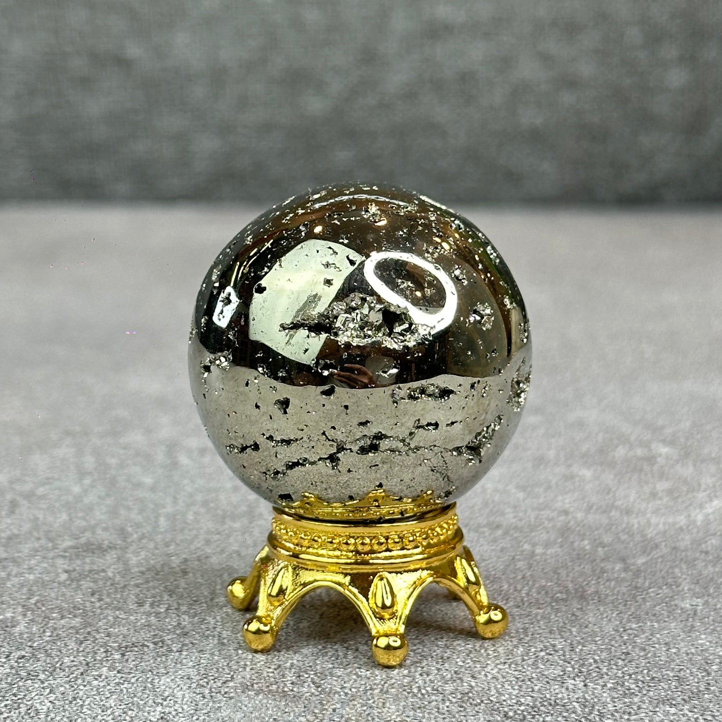 Natural Pyrite Sphere - High Quality