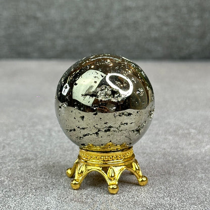 Natural Pyrite Sphere - High Quality