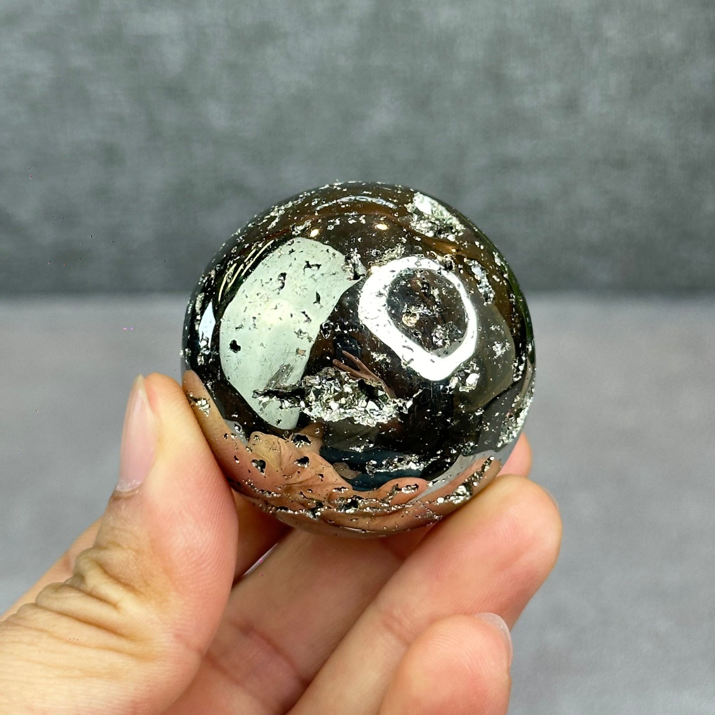 Natural Pyrite Sphere - High Quality