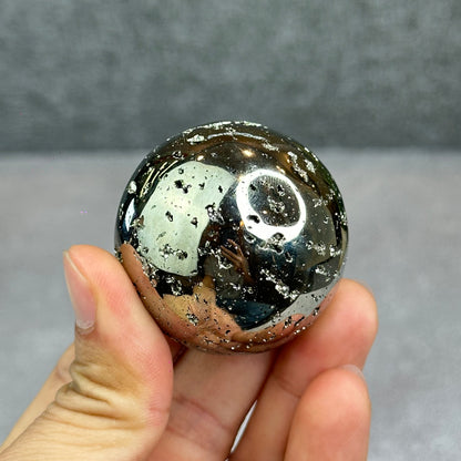 Natural Pyrite Sphere - High Quality