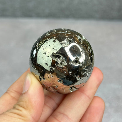 Natural Pyrite Sphere - High Quality