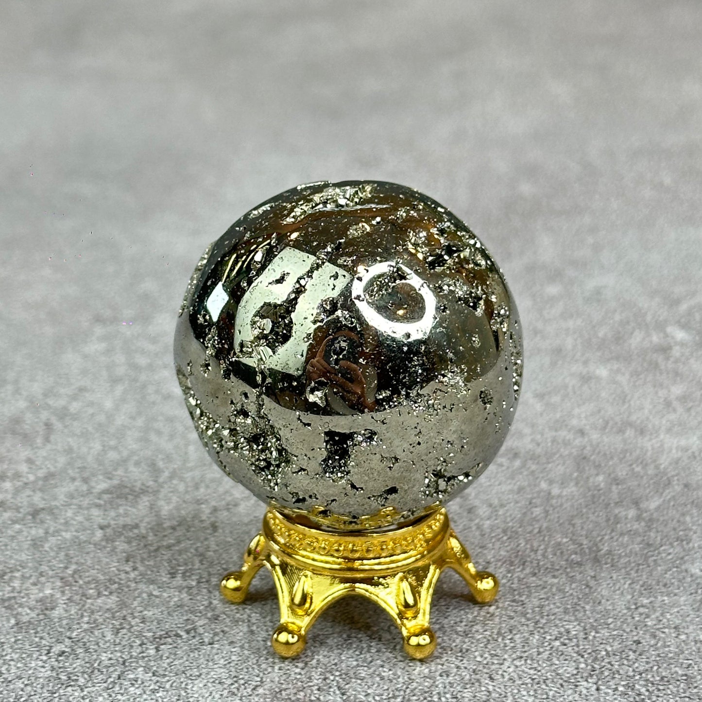 Natural Pyrite Sphere - High Quality