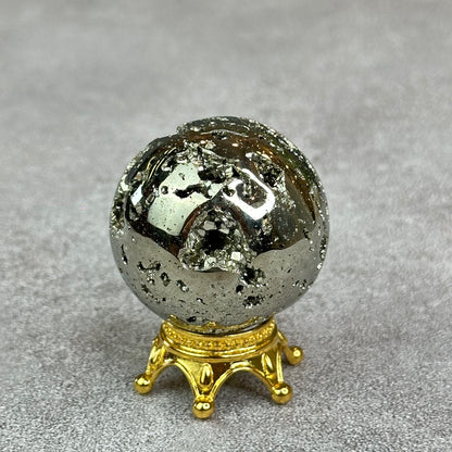 Natural Pyrite Sphere - High Quality