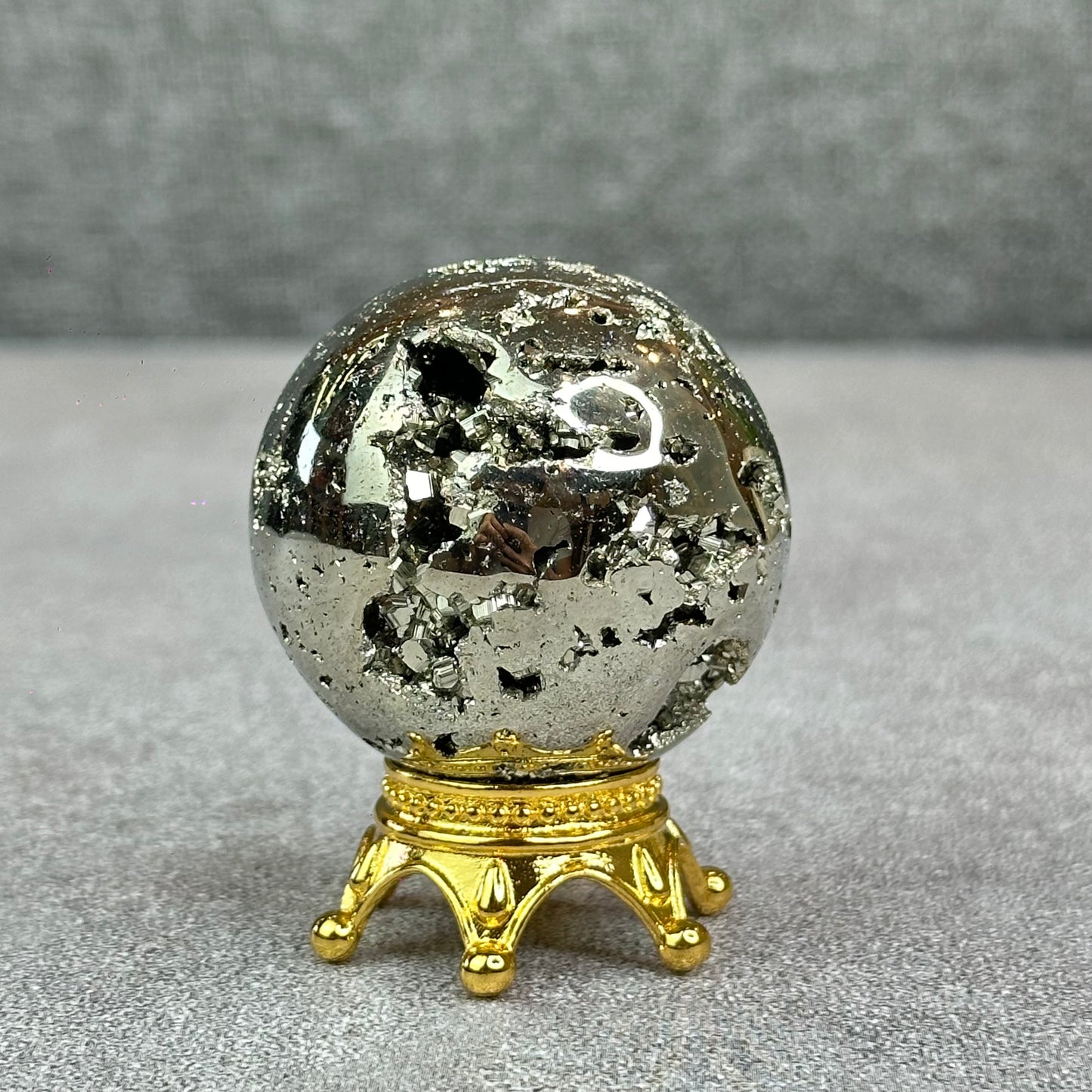 Natural Pyrite Sphere - High Quality