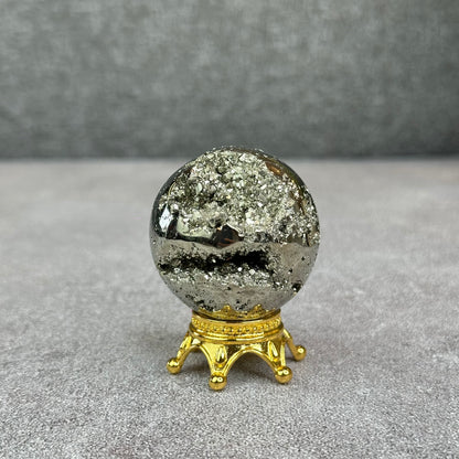 Natural Pyrite Sphere - High Quality