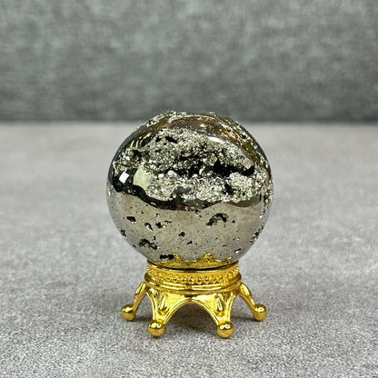 Natural Pyrite Sphere - High Quality