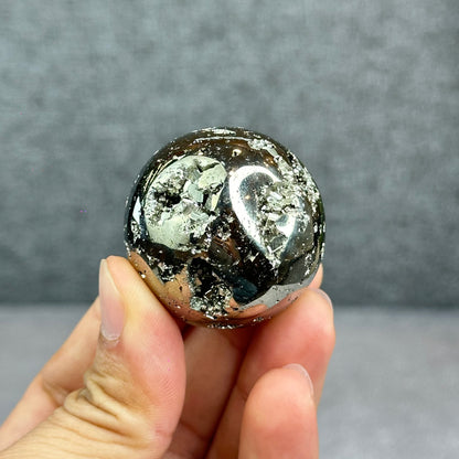 Natural Pyrite Sphere - High Quality