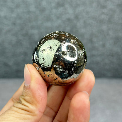 Natural Pyrite Sphere - High Quality