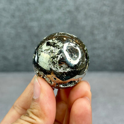 Natural Pyrite Sphere - High Quality