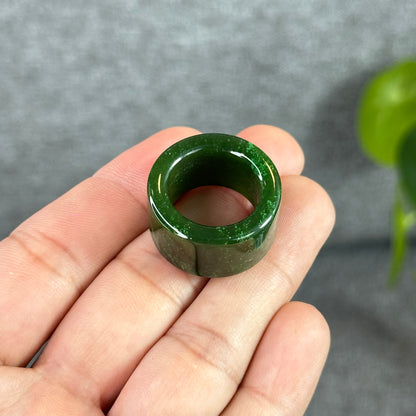 Nephrite Jade Ring Square Style Size 1.77