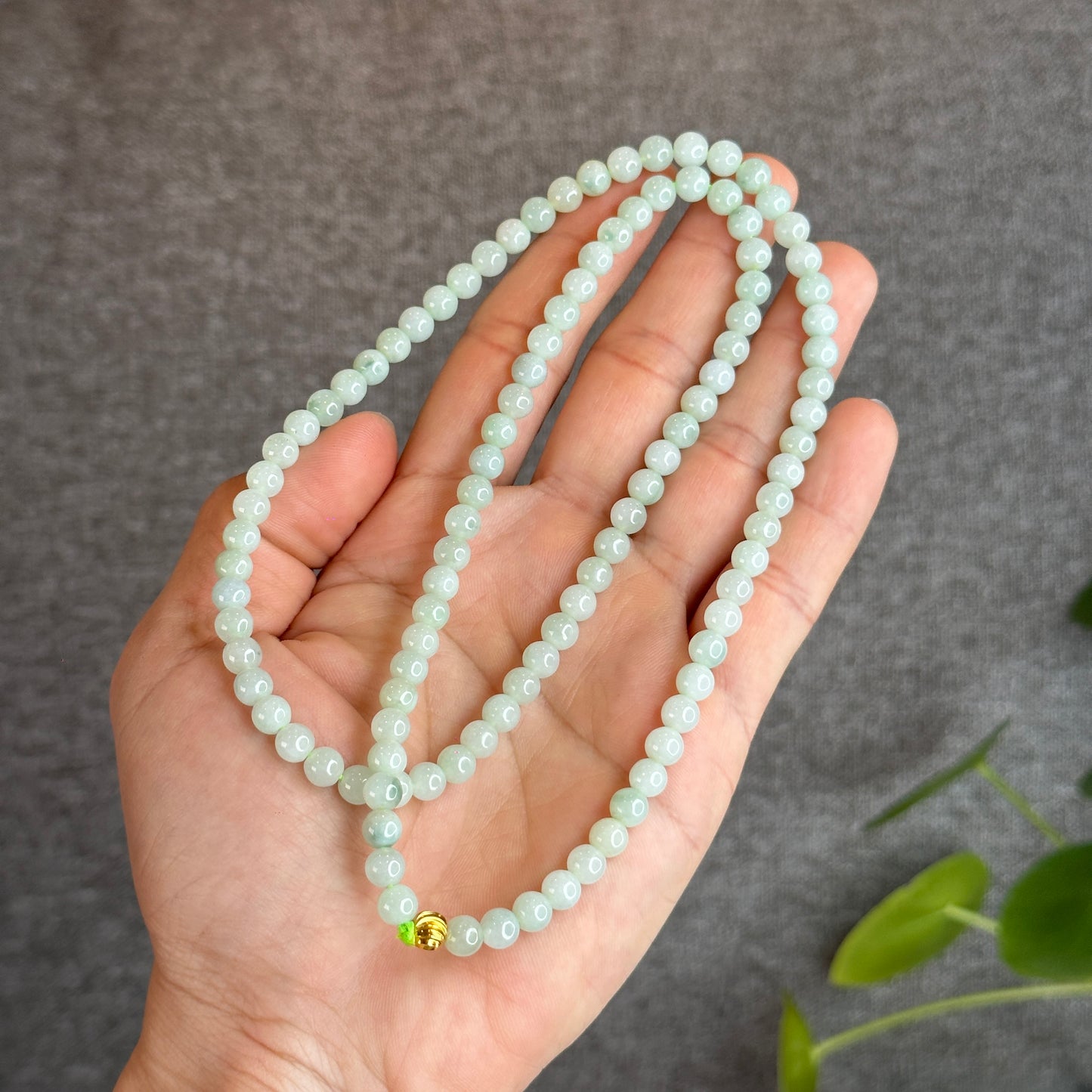 Natural Light Green Jadeite Jade Triple Wrap Bracelet Size 6 mm