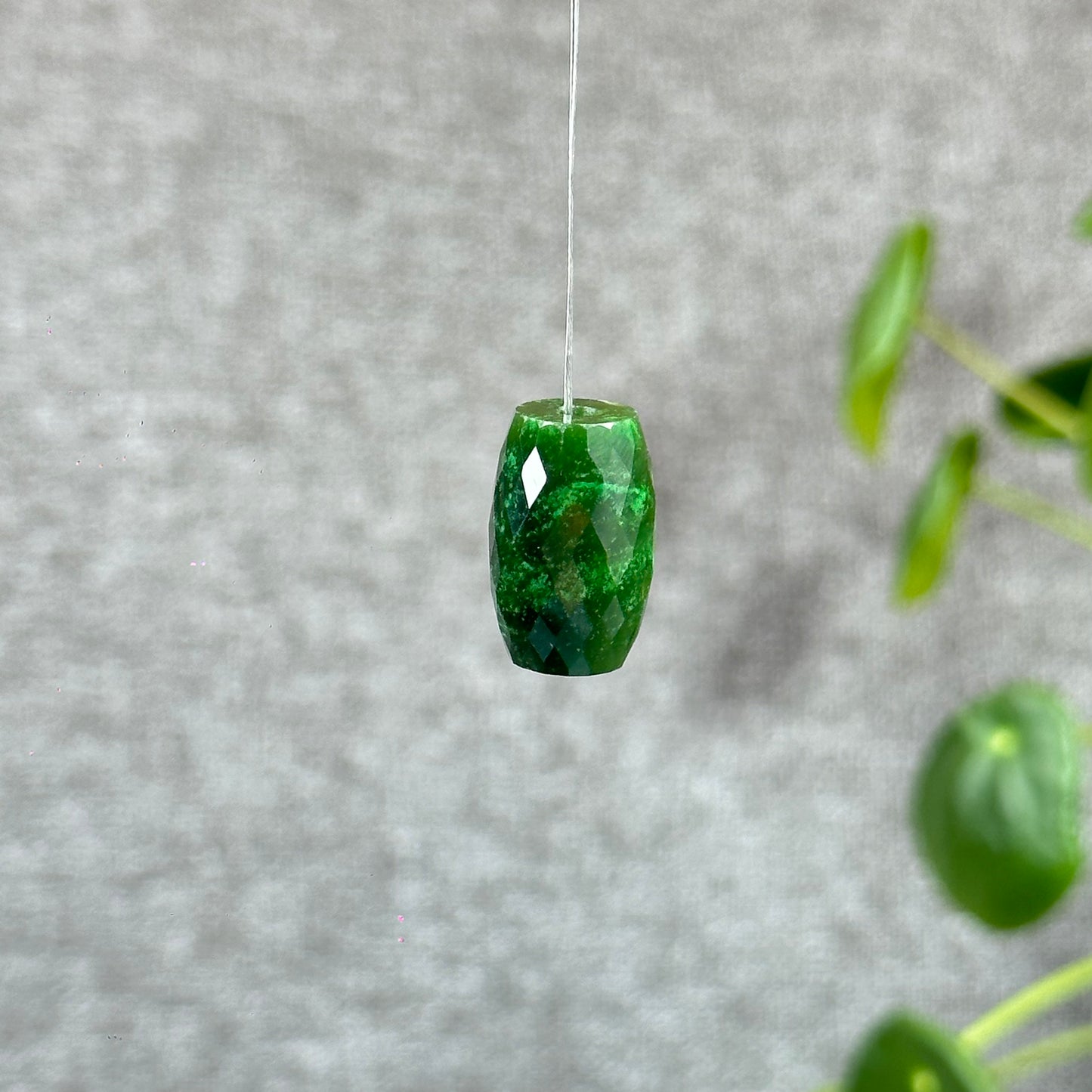 Faceted Lu Thong Nephrite Jade Charm