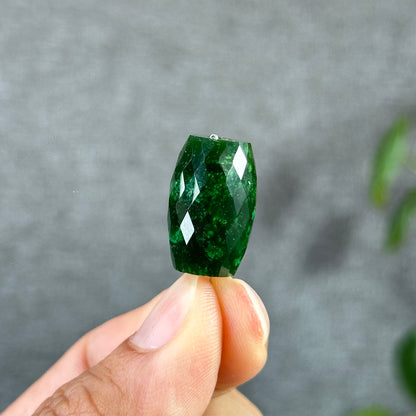 Faceted Lu Thong Nephrite Jade Charm