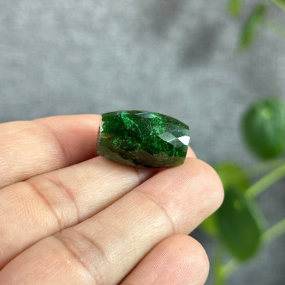 Faceted Lu Thong Nephrite Jade Charm