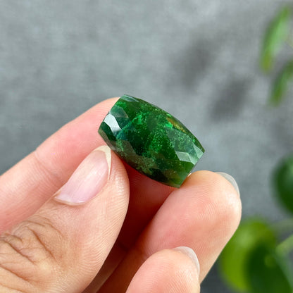 Faceted Lu Thong Nephrite Jade Charm