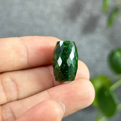 Faceted Lu Thong Nephrite Jade Charm