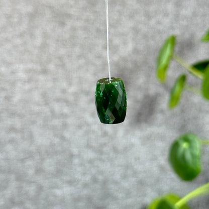 Faceted Lu Thong Nephrite Jade Charm