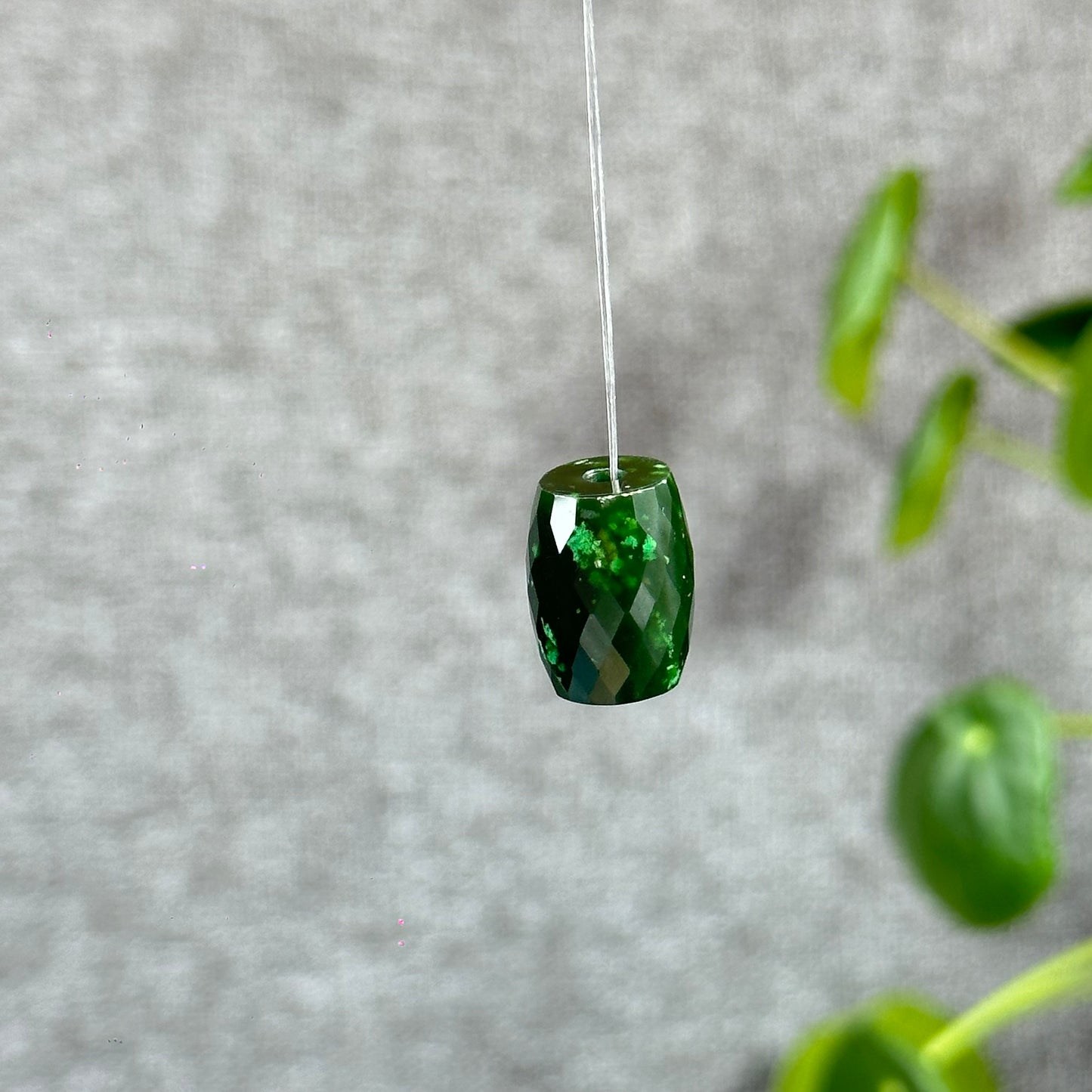 Faceted Lu Thong Nephrite Jade Charm