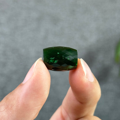 Faceted Lu Thong Nephrite Jade Charm