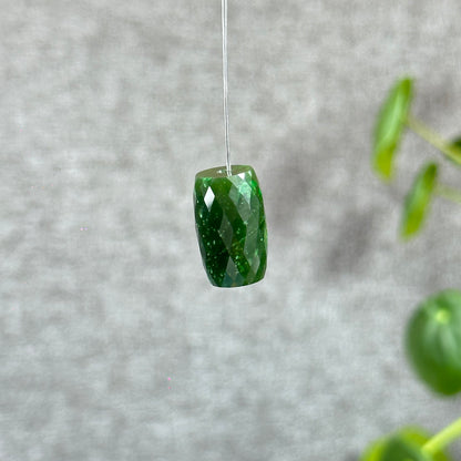 Faceted Lu Thong Natural Nephrite Jade Charm