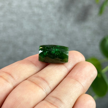 Faceted Lu Thong Natural Nephrite Jade Charm