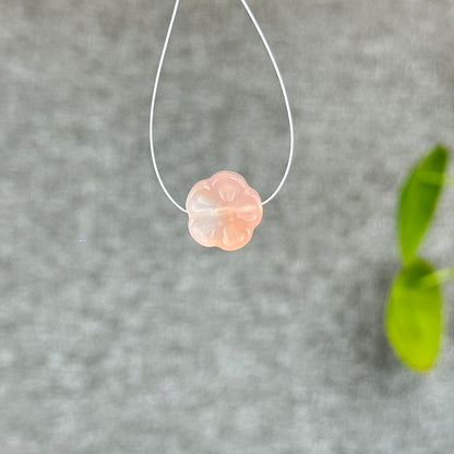 Natural Yuanyuan Pink Agate Apricot Flower Hanging Accessory